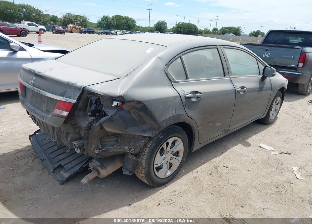 2013 HONDA CIVIC LX VIN: 2HGFB2F54DH544782