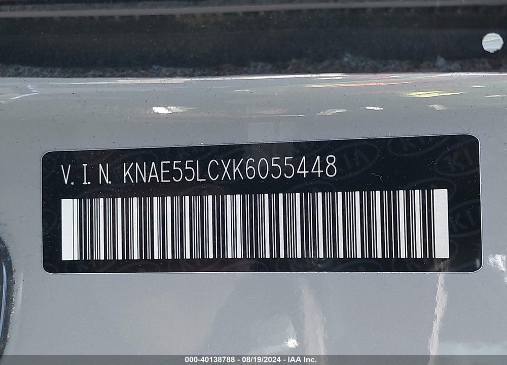 2019 KIA STINGER GT2 VIN: KNAE55LCXK6055448