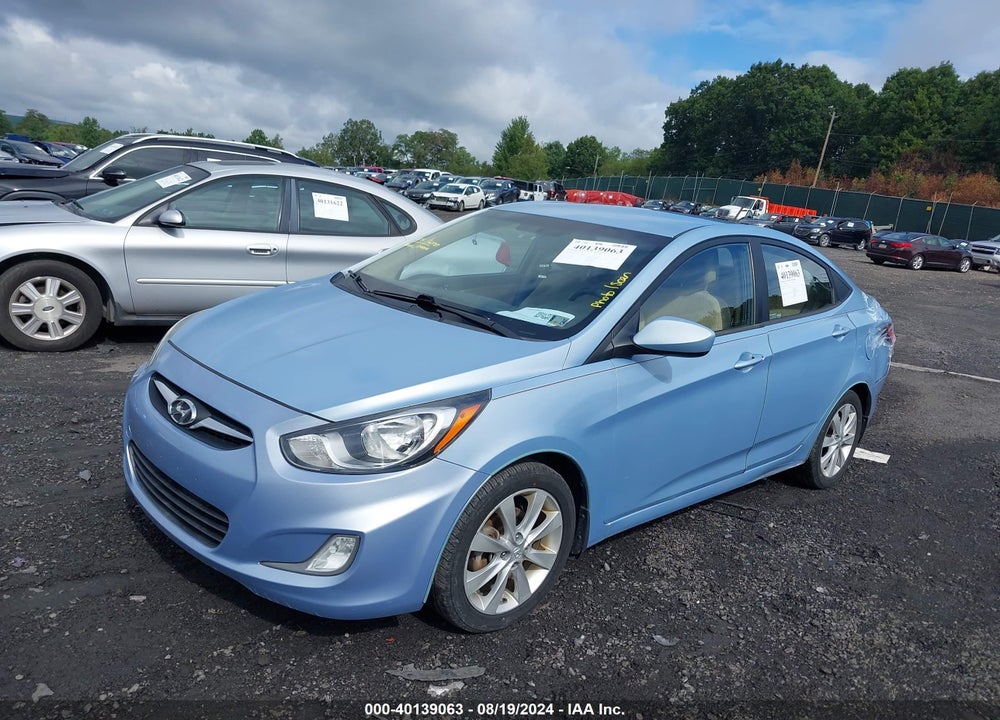 2012 HYUNDAI ACCENT GLS VIN: KMHCU4AE2CU167584