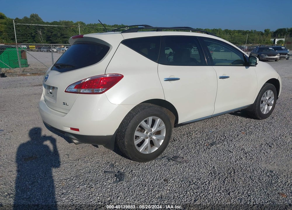 2012 NISSAN MURANO SL VIN: JN8AZ1MU5CW115907