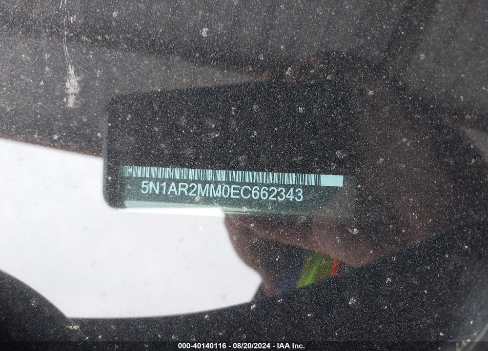 2014 NISSAN PATHFINDER PLATINUM/S/SL/SV VIN: 5N1AR2MM0EC662343