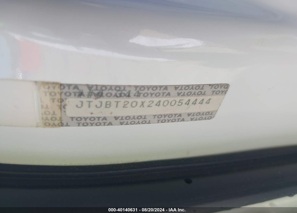 2004 LEXUS GX 470 VIN: JTJBT20X240054444