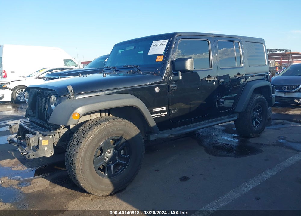 2018 JEEP WRANGLER JK UNLIMITED SPORT 4X4 VIN: 1C4BJWDG2JL862684