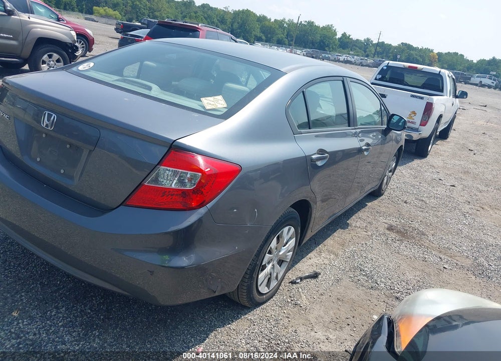 2012 HONDA CIVIC LX VIN: 19XFB2F51CE337100