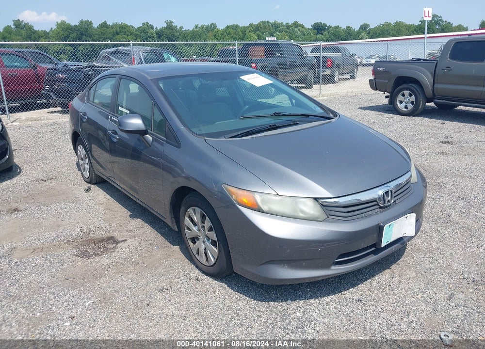 2012 HONDA CIVIC LX VIN: 19XFB2F51CE337100