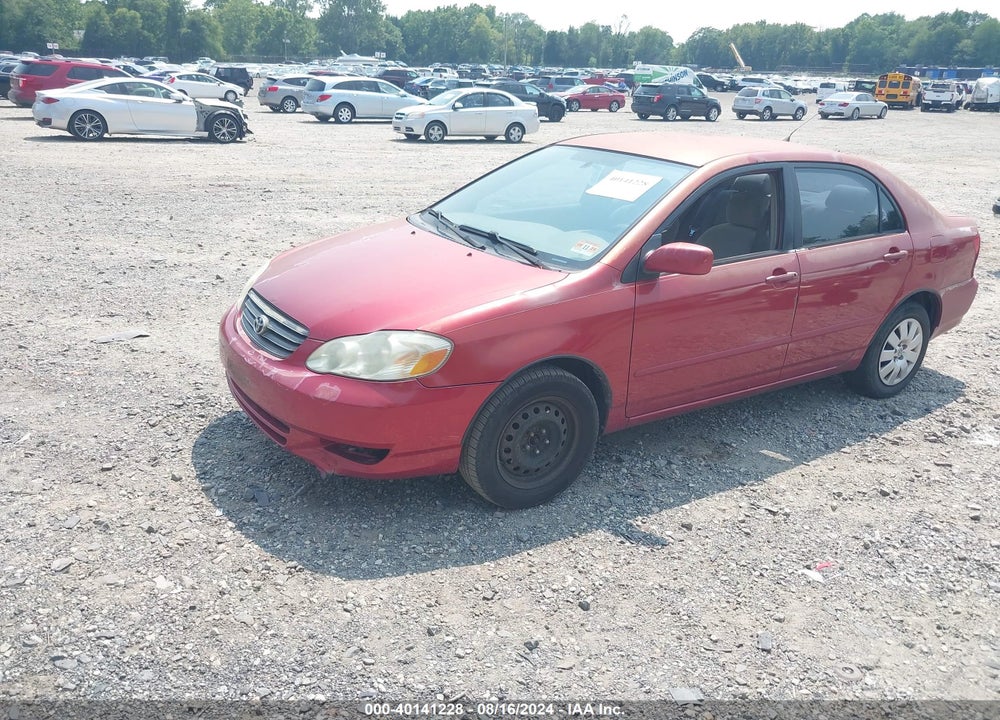 2003 TOYOTA COROLLA LE VIN: 2T1BR32EX3C013972