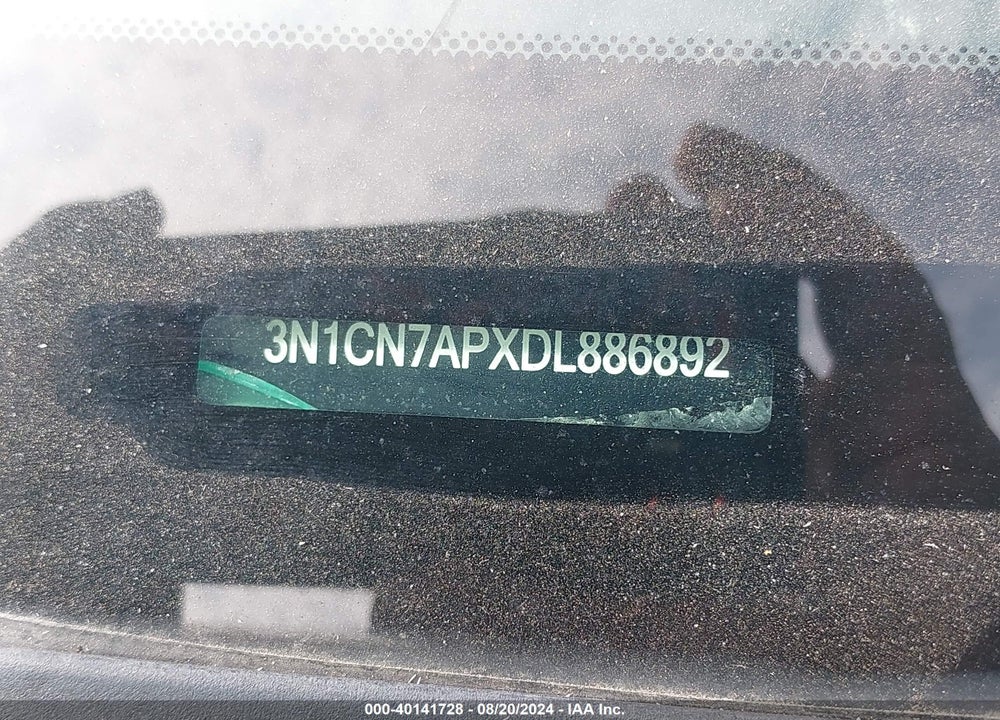 2013 NISSAN VERSA 1.6 SV VIN: 3N1CN7APXDL886892