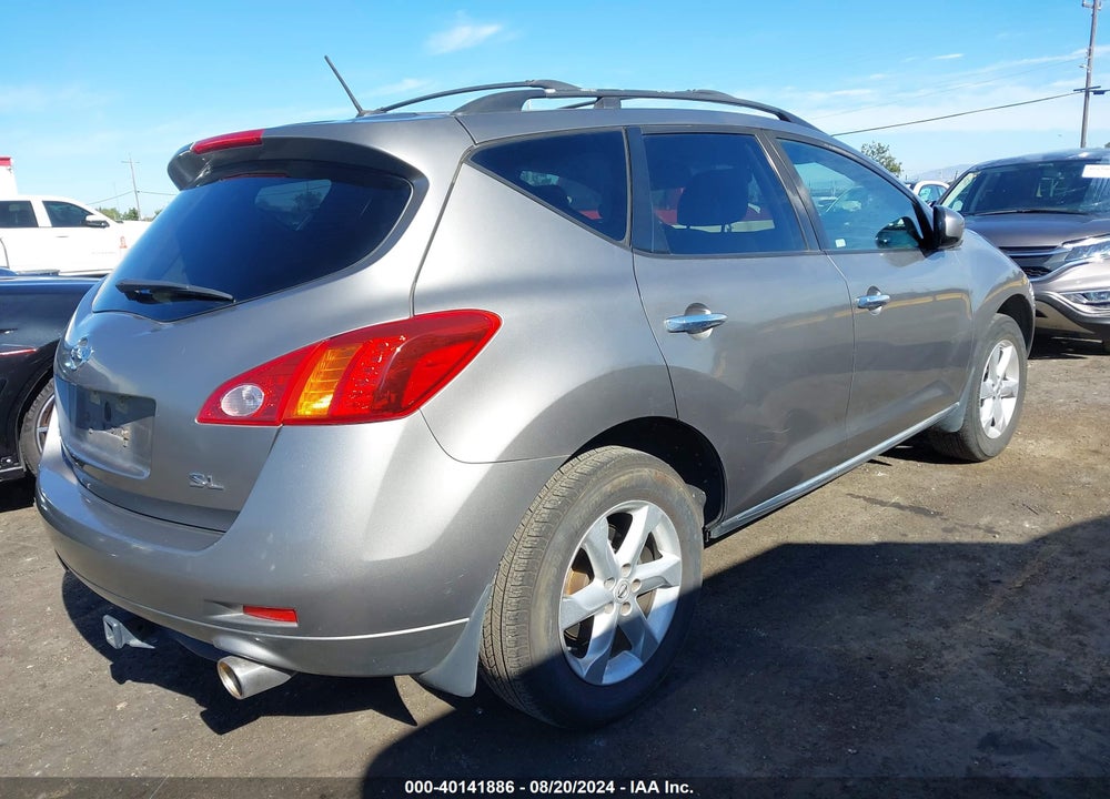 2009 NISSAN MURANO SL VIN: JN8AZ18U29W006498