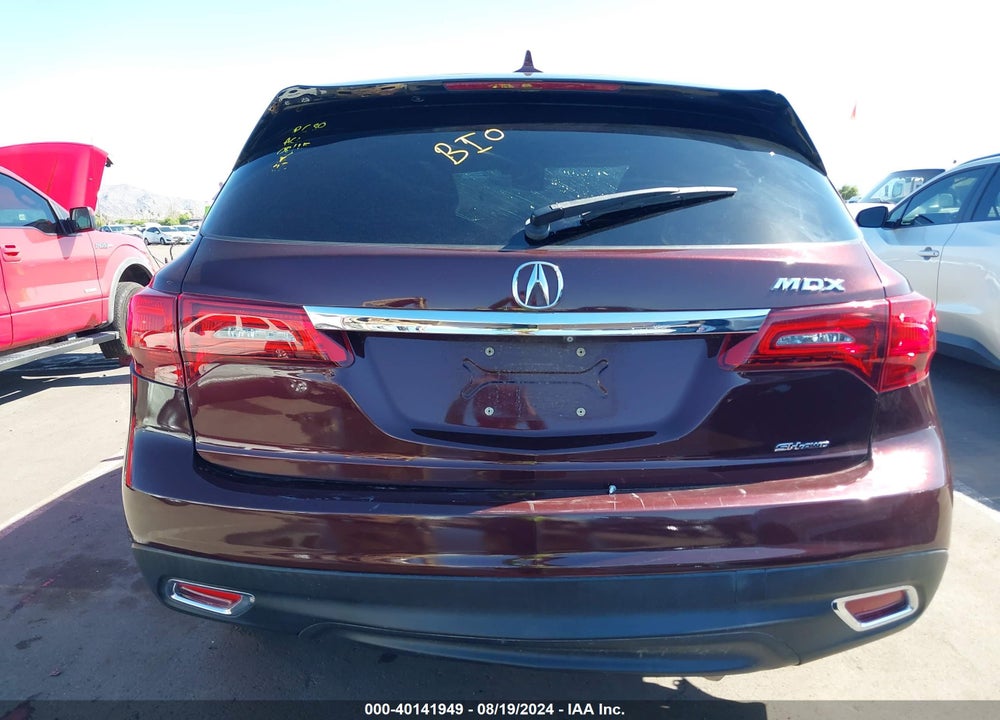 2014 ACURA MDX TECHNOLOGY PACKAGE VIN: 5FRYD4H45EB046193