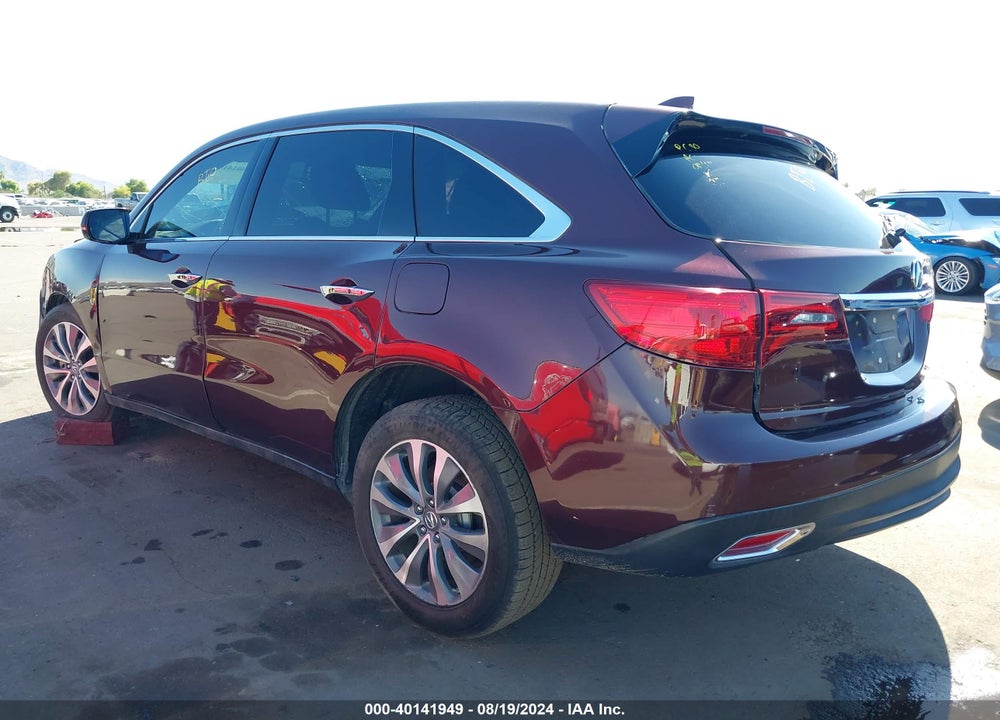 2014 ACURA MDX TECHNOLOGY PACKAGE VIN: 5FRYD4H45EB046193