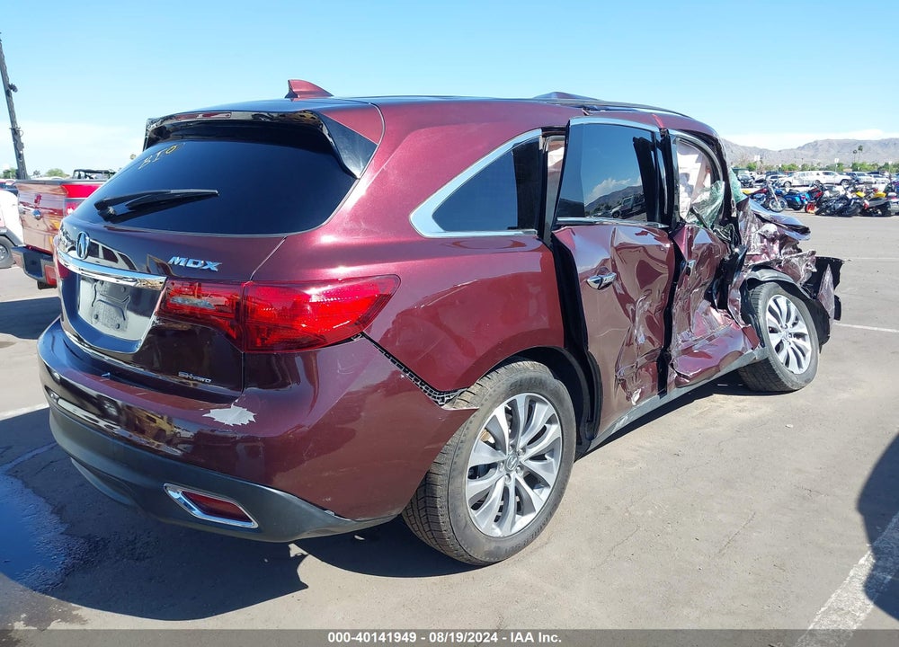 2014 ACURA MDX TECHNOLOGY PACKAGE VIN: 5FRYD4H45EB046193