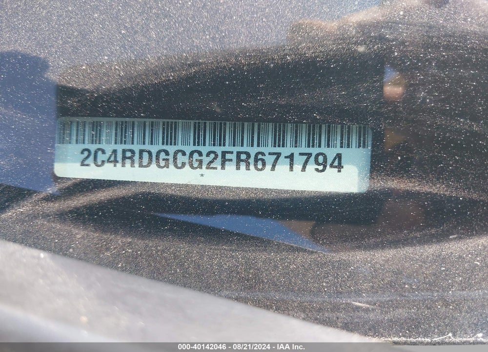 2015 DODGE GRAND CARAVAN SXT PLUS VIN: 2C4RDGCG2FR671794