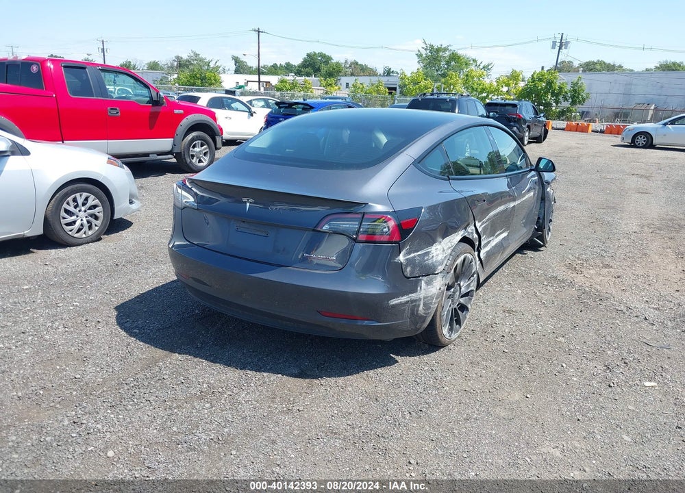 2022 TESLA MODEL 3 PERFORMANCE DUAL MOTOR ALL-WHEEL DRIVE VIN: 5YJ3E1EC1NF129431