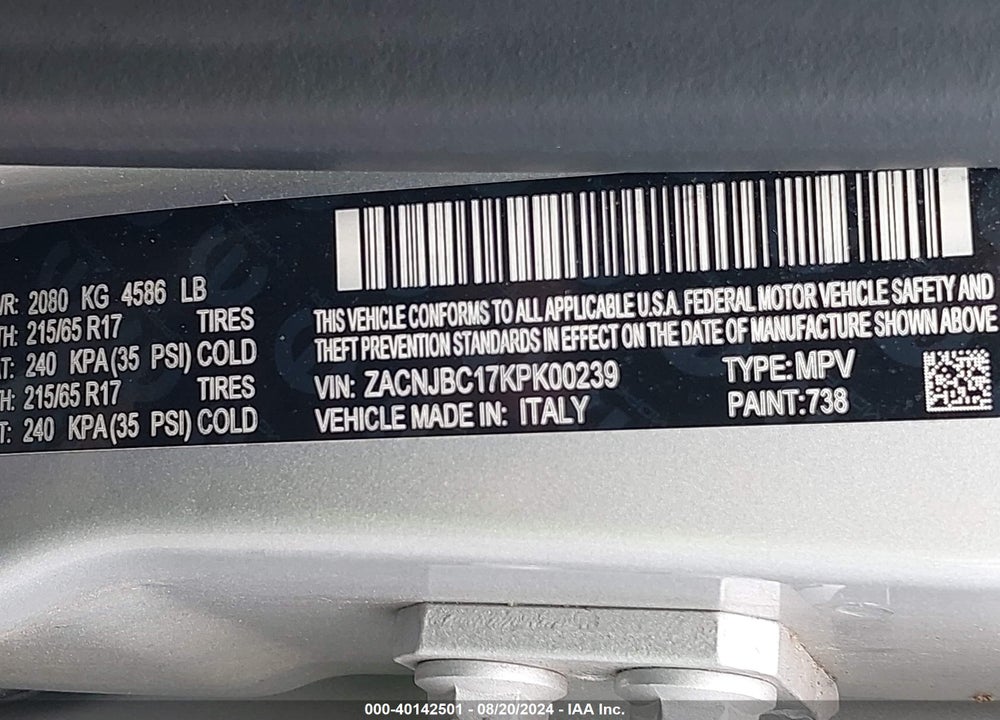 2019 JEEP RENEGADE TRAILHAWK 4X4 VIN: ZACNJBC17KPK00239