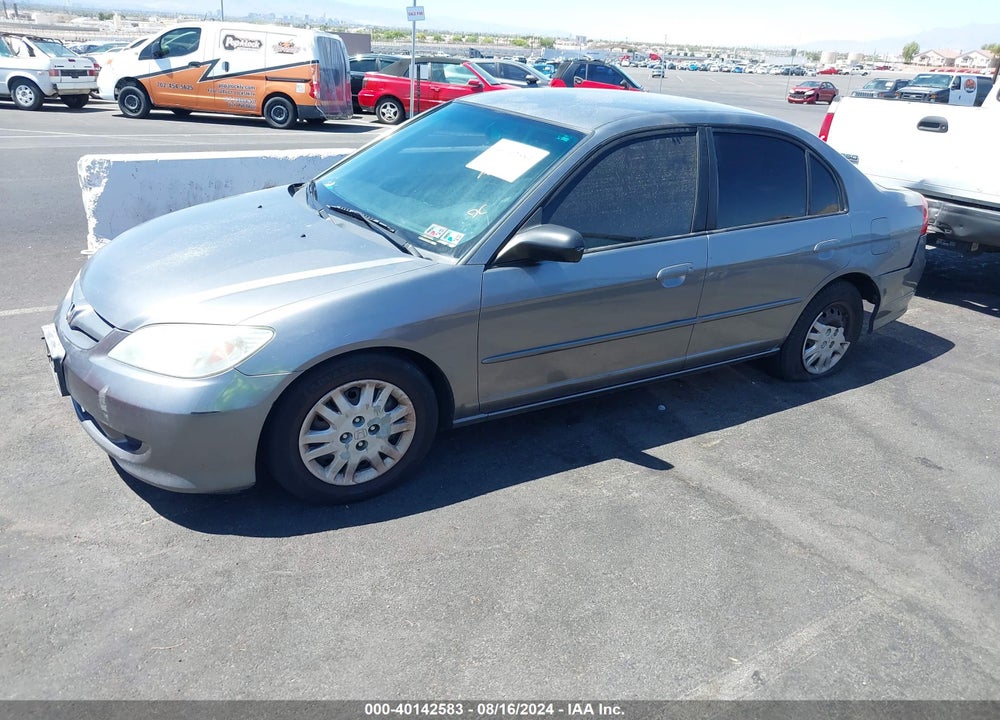 2004 HONDA CIVIC LX VIN: 2HGES16594H615528