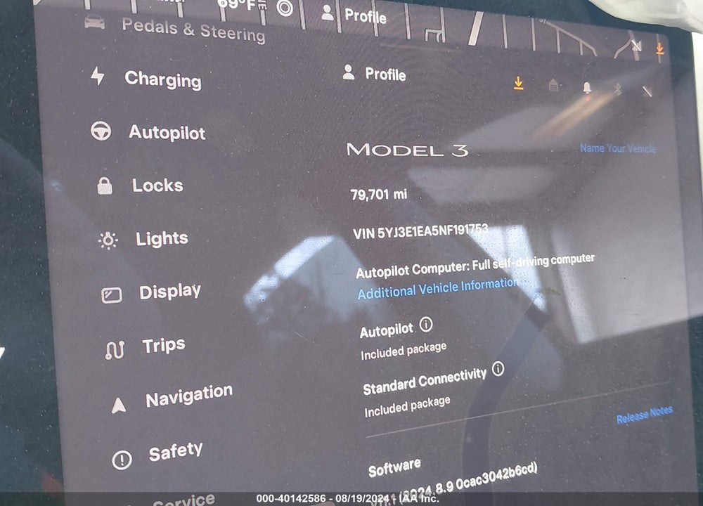 2022 TESLA MODEL 3 VIN: 5YJ3E1EA5NF191753