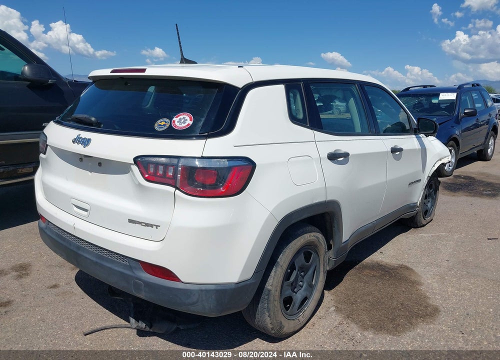 2019 JEEP COMPASS SPORT FWD VIN: 3C4NJCAB8KT851019