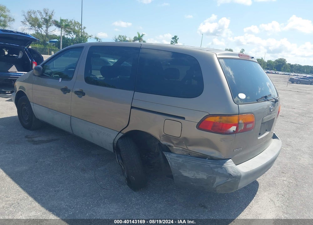 1999 TOYOTA SIENNA CE VIN: 4T3ZF19CXXU121715