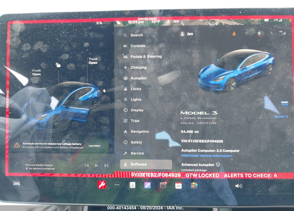 2018 TESLA MODEL 3 LONG RANGE/PERFORMANCE VIN: 5YJ3E1EB2JF064929