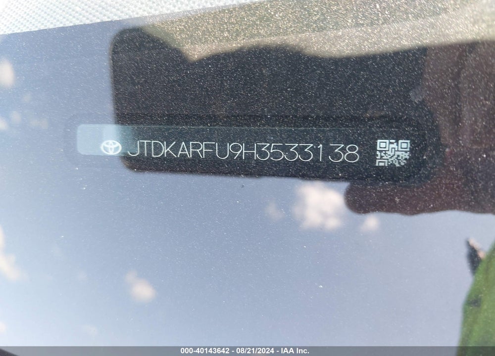 2017 TOYOTA PRIUS THREE VIN: JTDKARFU9H3533138