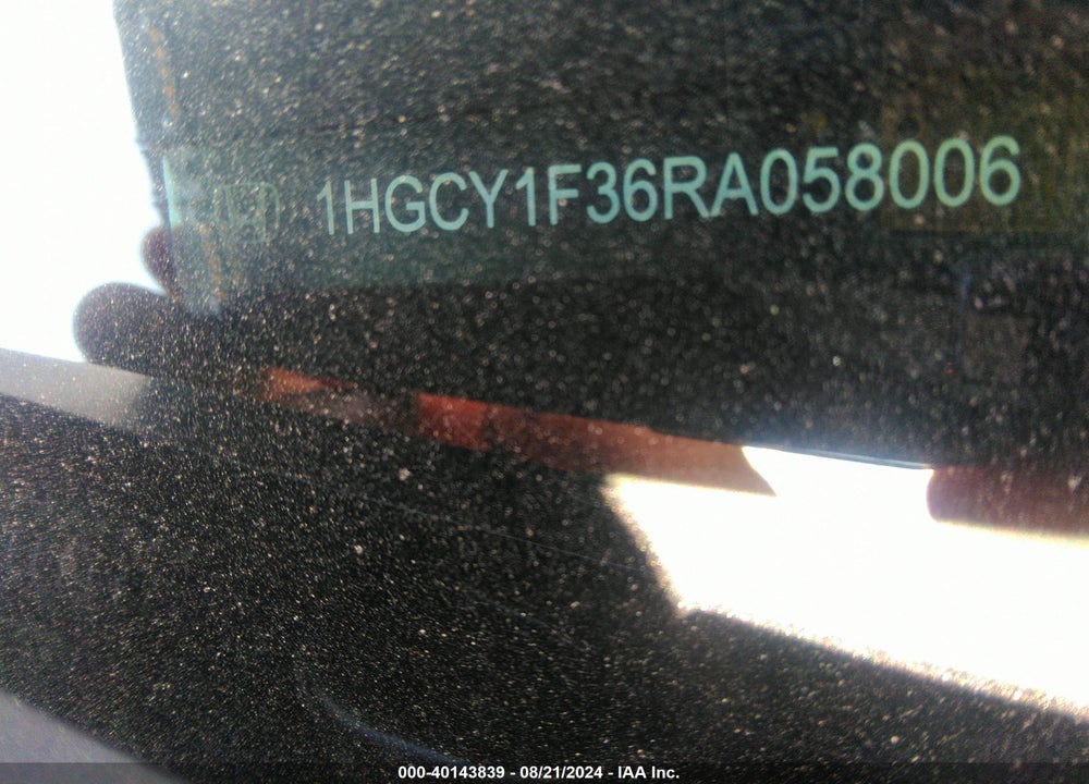 2024 HONDA ACCORD EX VIN: 1HGCY1F36RA058006