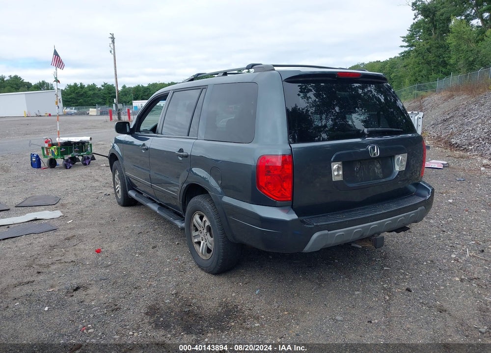 2005 HONDA PILOT EX-L VIN: 5FNYF18615B031329