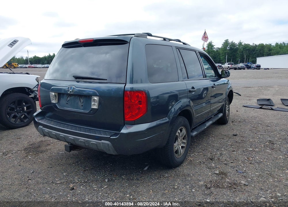 2005 HONDA PILOT EX-L VIN: 5FNYF18615B031329