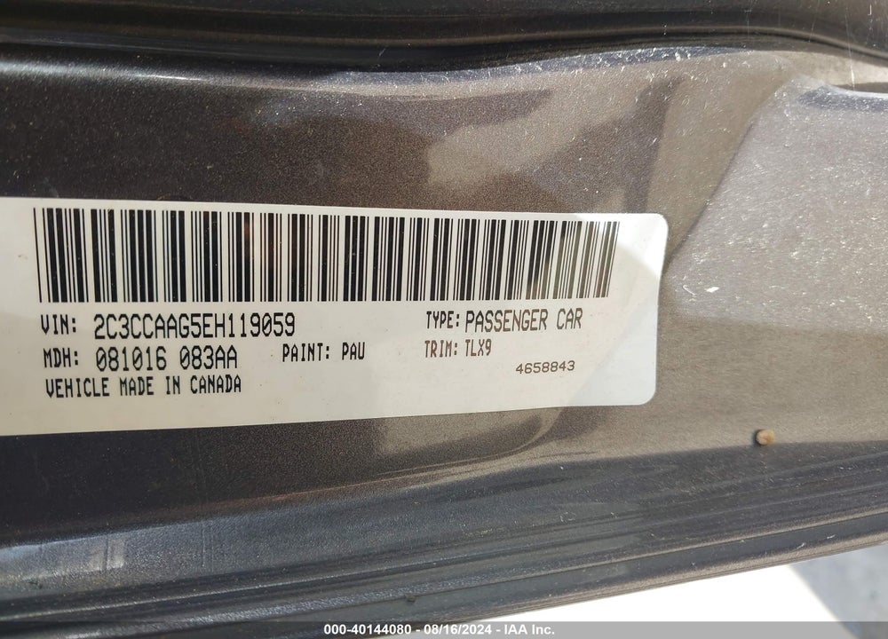 2014 CHRYSLER 300 VIN: 2C3CCAAG5EH119059