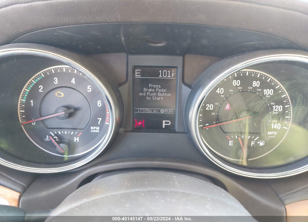 2013 JEEP GRAND CHEROKEE OVERLAND VIN: 1C4RJFCT7DC590733