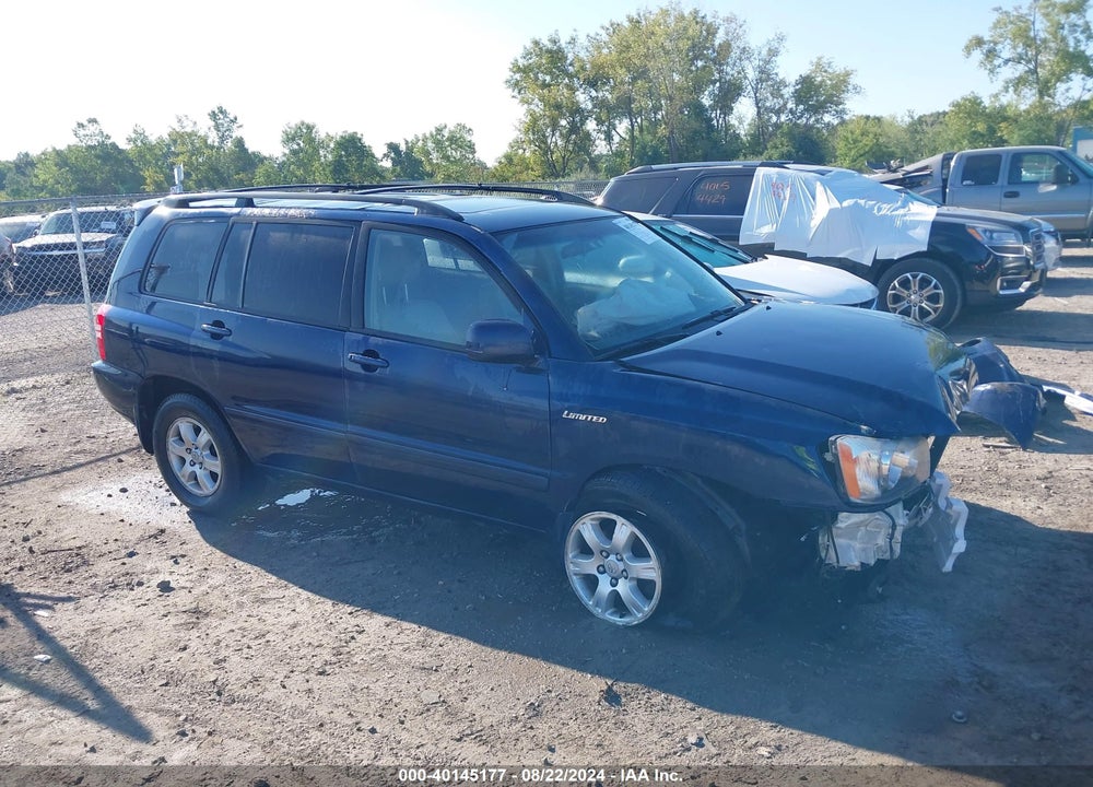 2002 TOYOTA HIGHLANDER LIMITED V6 VIN: JTEHF21AX20048995