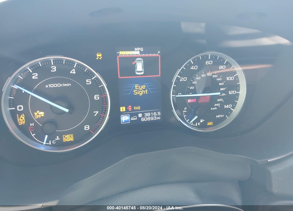 2020 SUBARU ASCENT TOURING VIN: 4S4WMARD7L3478814
