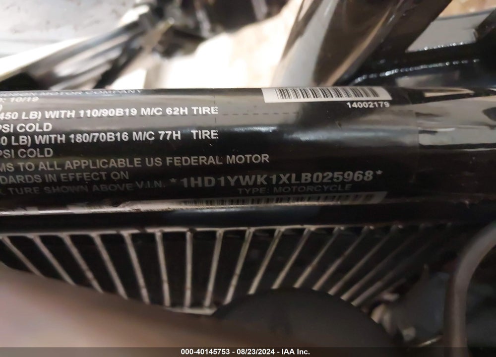 2020 HARLEY-DAVIDSON FXLRS VIN: 1HD1YWK1XLB025968