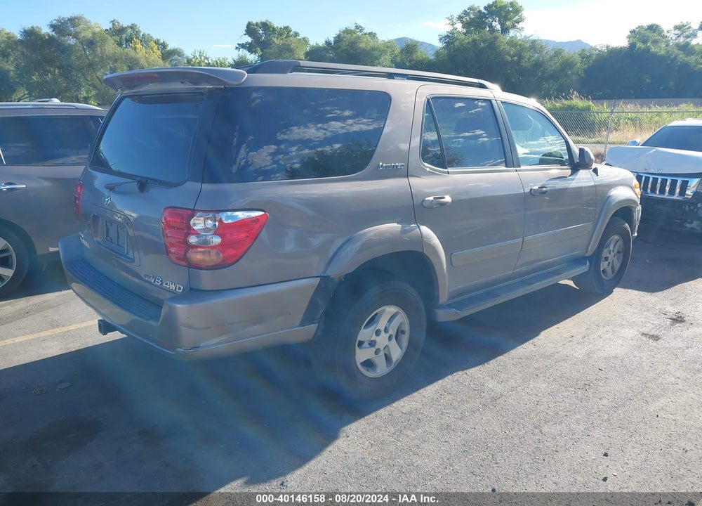 2001 TOYOTA SEQUOIA LIMITED V8 VIN: 5TDBT48A21S047288