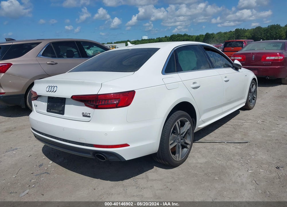 2017 AUDI A4 2.0T PREMIUM VIN: WAUENAF44HN034817