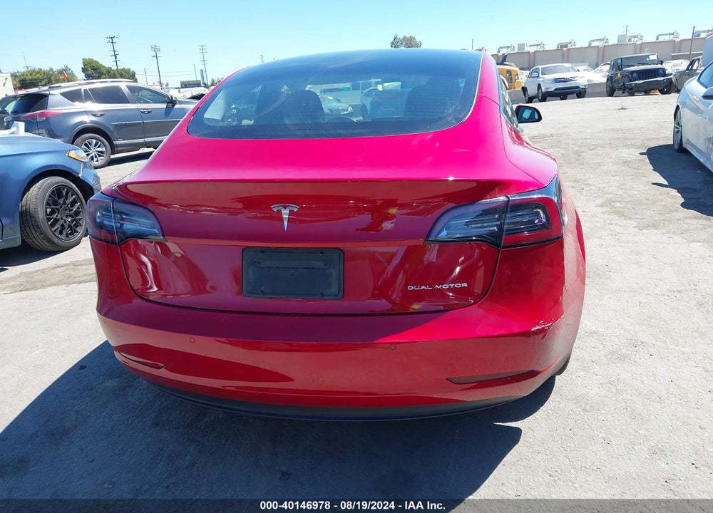 2021 TESLA MODEL 3 LONG RANGE DUAL MOTOR ALL-WHEEL DRIVE VIN: 5YJ3E1EB0MF086206