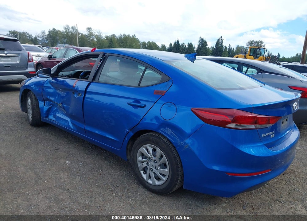 2017 HYUNDAI ELANTRA SE VIN: KMHD74LF2HU410741