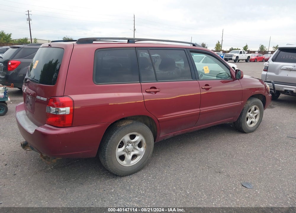 2005 TOYOTA HIGHLANDER V6 VIN: JTEGP21A550076006