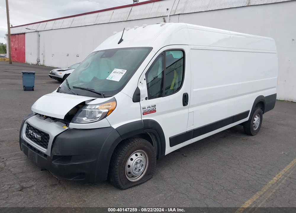 2022 RAM PROMASTER 3500 CARGO VAN HIGH ROOF 159 WB EXT VIN: 3C6MRVJG6NE125784