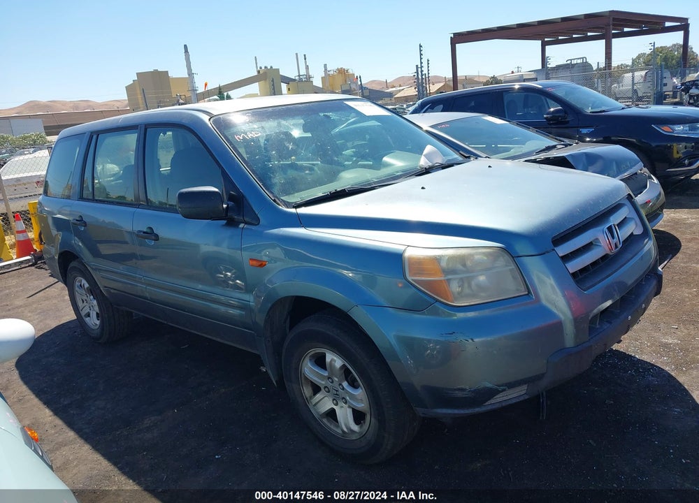2007 HONDA PILOT LX VIN: 5FNYF28177B006626