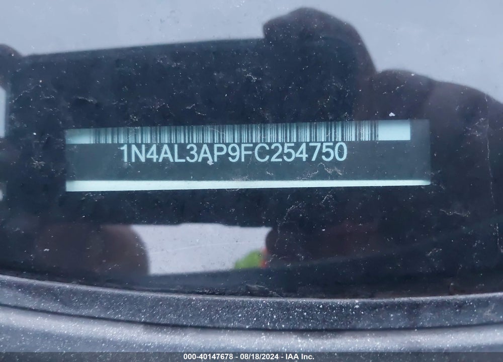 2015 NISSAN ALTIMA VIN: 1N4AL3AP9FC254750