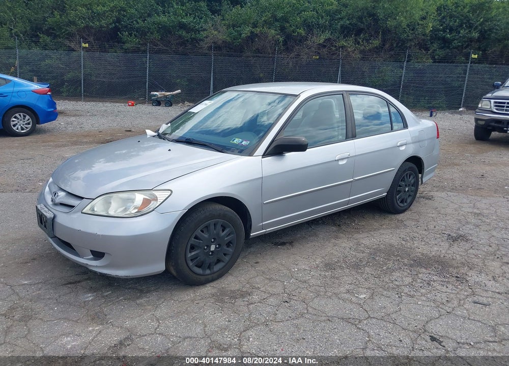 2005 HONDA CIVIC LX VIN: 2HGES16525H520844