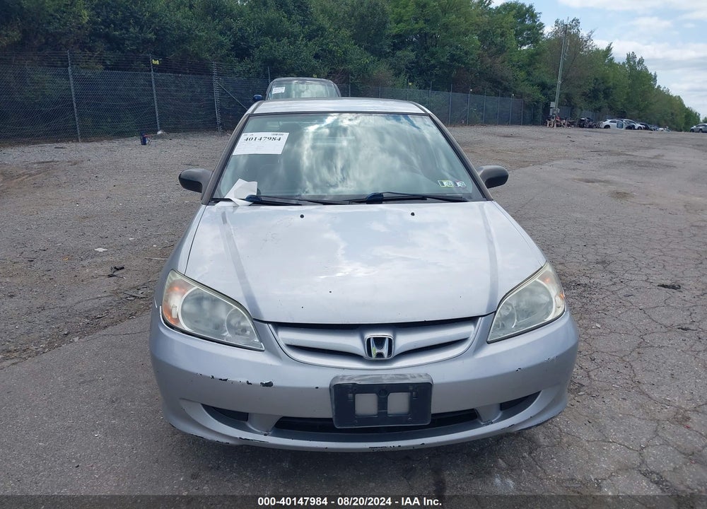 2005 HONDA CIVIC LX VIN: 2HGES16525H520844