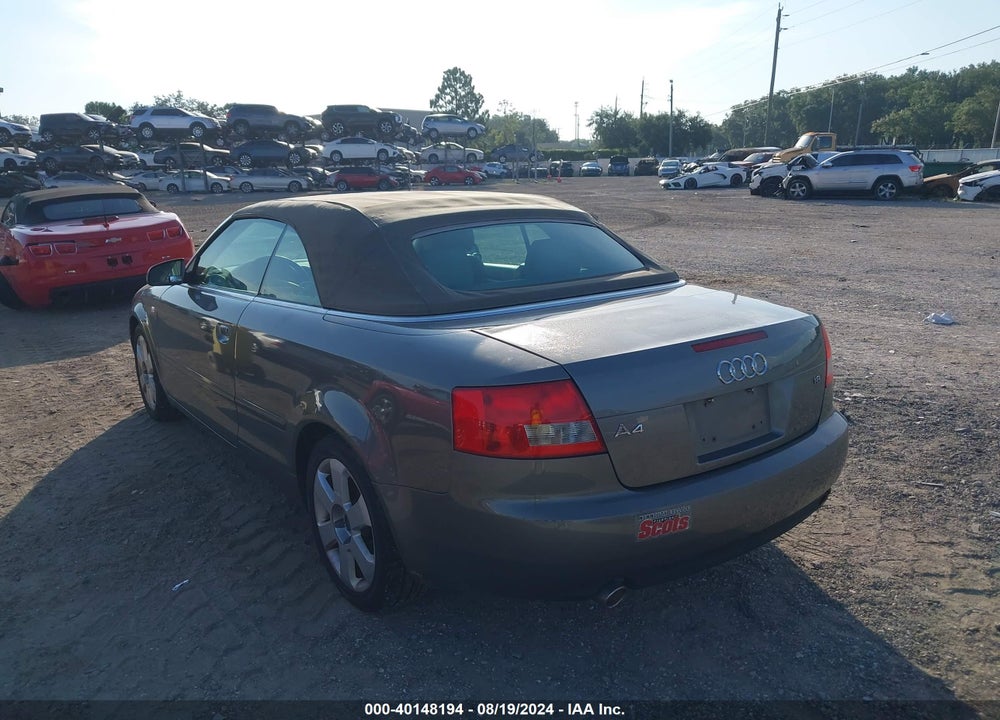 2004 AUDI A4 1.8T VIN: WAUAC48H04K014775