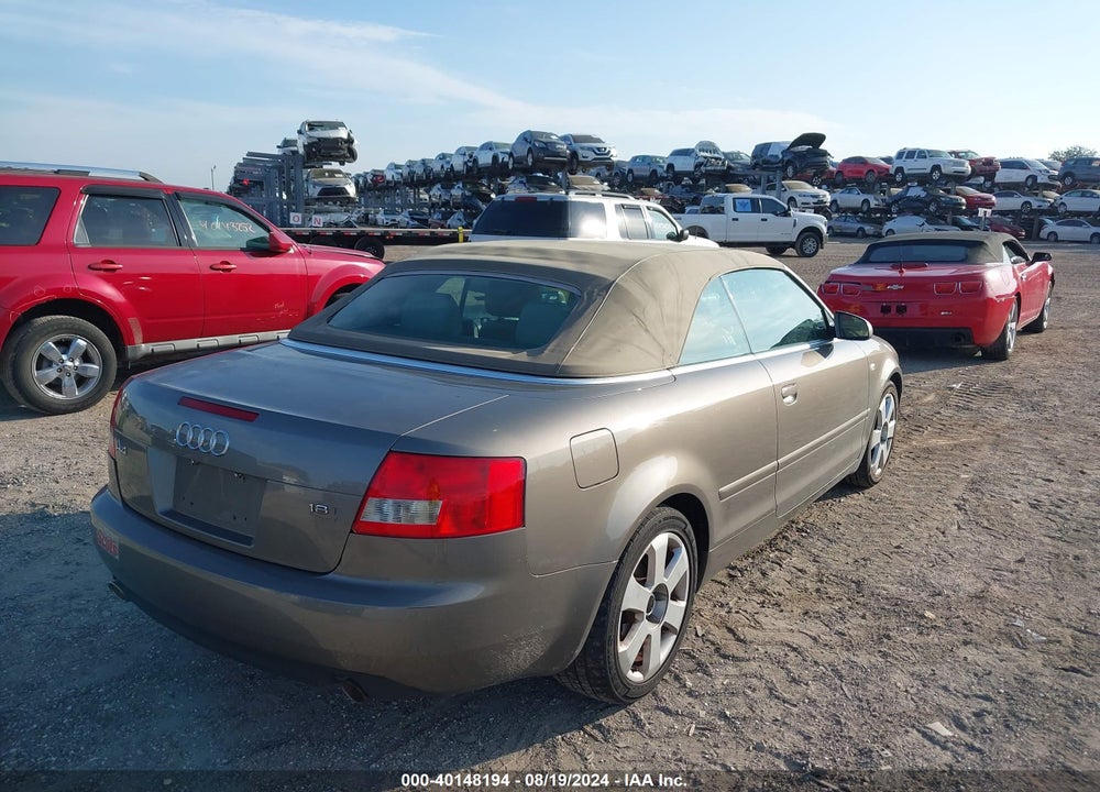 2004 AUDI A4 1.8T VIN: WAUAC48H04K014775