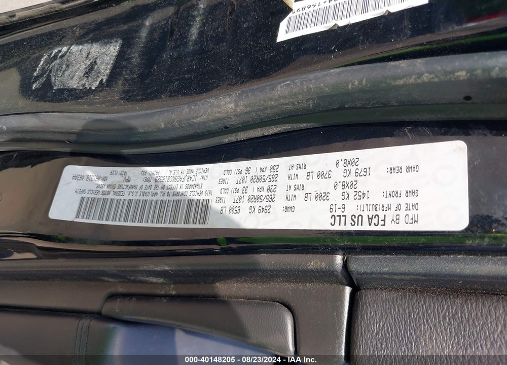 2019 JEEP GRAND CHEROKEE ALTITUDE 4X4 VIN: 1C4RJFAG9KC818329
