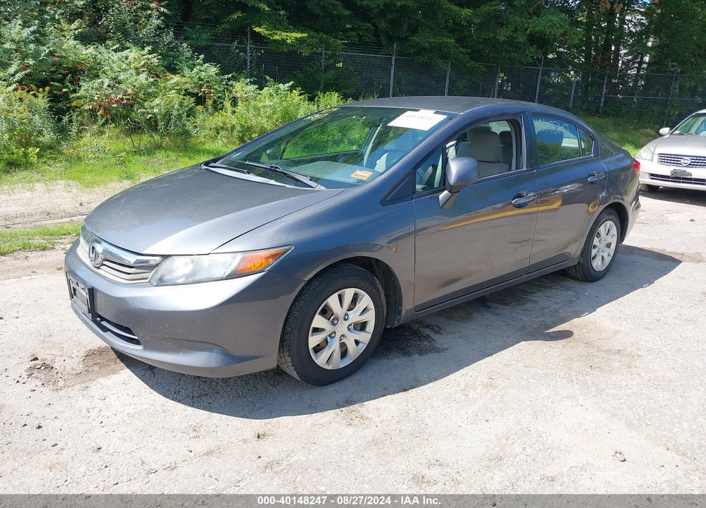 2012 HONDA CIVIC LX VIN: 2HGFB2F52CH584387