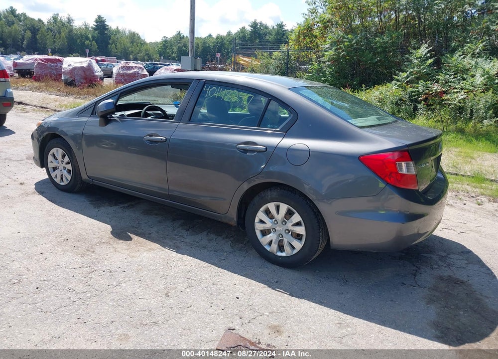 2012 HONDA CIVIC LX VIN: 2HGFB2F52CH584387