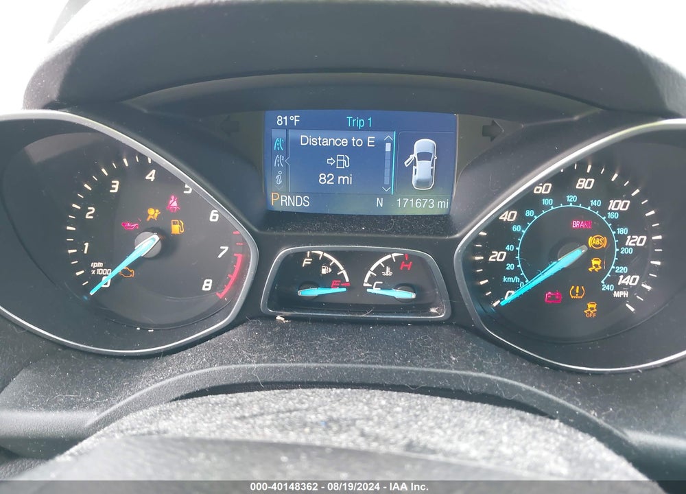 2014 FORD ESCAPE S VIN: 1FMCU0F71EUB20794