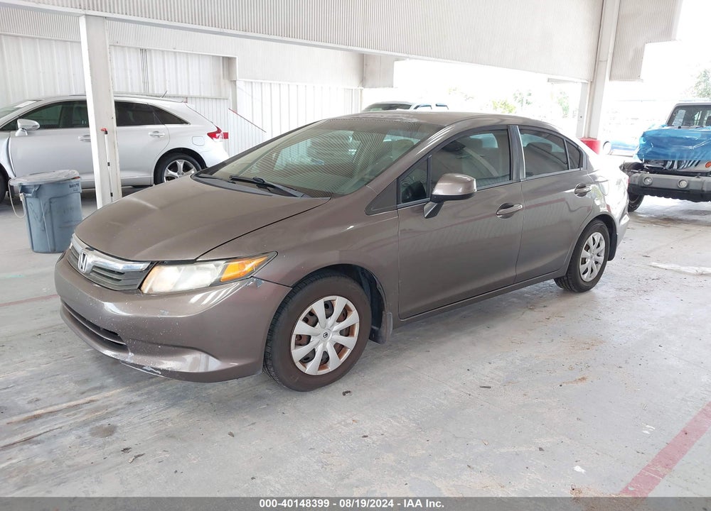 2012 HONDA CIVIC LX VIN: 19XFB2F56CE047614