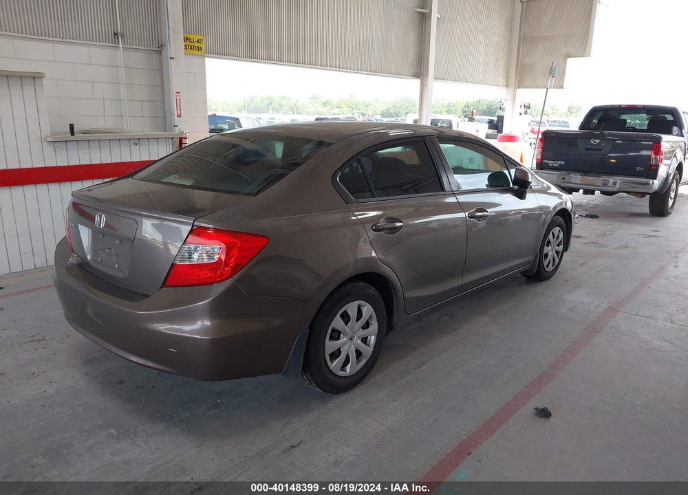 2012 HONDA CIVIC LX VIN: 19XFB2F56CE047614